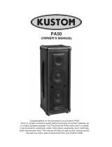 Kustom PA50 Owner's manual
