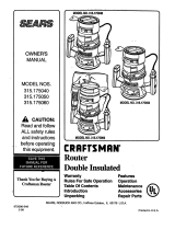 Craftsman 315.175 Owner's manual