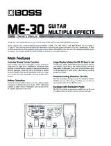 Boss ME-30 Owner's manual