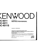 Kenwood KDC-6011 User manual