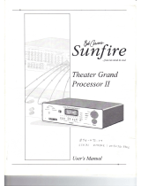 Sunfire THEATER GRAND PROCESSOR II User manual
