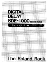 Roland SDE-1000 Owner's manual