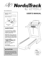NordicTrack C2150 Treadmill User manual