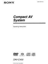 Sony DAV-C450 - Dvd Home Theater System Operating Instructions Manual