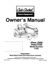 Cub Cadet 2185 Owner's manual