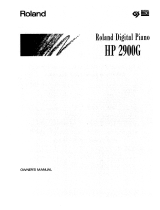 Roland HP 2900G Owner's manual