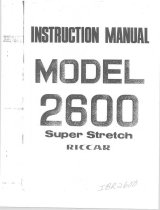 Riccar 2600 User manual