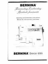 Bernina Deco 650 Operating And Emroidery Instructions