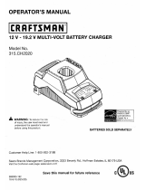 Craftsman 315.CH2020 User manual