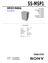 Sony SS-MSP1 User manual