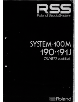 Roland System-100M 190 Owner's manual