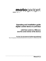 motogadget m.unit blue Operating and Installation manual