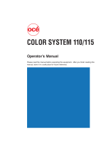 Oce COLOR SYSTEM 110 User manual