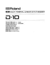 Roland D-10 Owner's manual