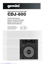 Gemini CDJ-600 Operating instructions