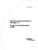 Nortel Business Communications Manager 3.7 User manual