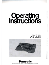 Panasonic WJ-AVE5 Operating Instructions Manual