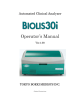Tokyo Boeki Medisys BIOLIS 30I User's And Operator's Manual