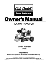 Cub Cadet 1405 Owner's manual