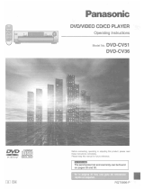 Panasonic DVDCV51U - DIG. VIDEO DISCPLAYE Operating Instructions Manual