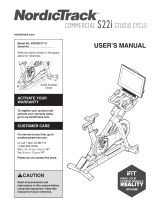 NordicTrack Commercial S22i Studio Cycle User manual