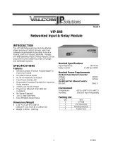 Valcom Networked Input & Relay Module User manual