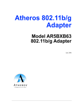 Atheros AR5BXB63 User manual