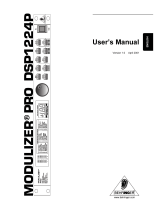 Behringer MODULIZER PRO DSP1224P User manual