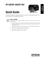 Epson XP-434 Quick Manual