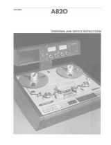 STUDER A820 Operating Instructions Manual