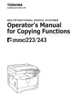 Toshiba e-studio 223 Operator's Manual For Copying Functions