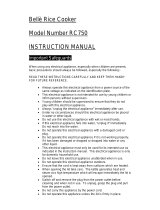 Belle RC750 User manual
