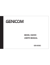 Genicom 930 User manual