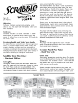 Fundex Games Scrabble Word Play Poker User manual
