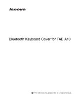 Lenovo Bluetooth Keyboard Cover for TAB A10 User manual