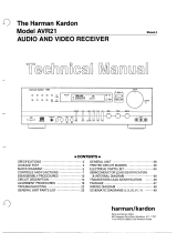 Harman Kardon AVR21 Technical Manual
