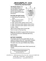 Accusplit AX625 Operating instructions
