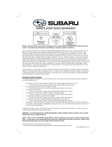 Subaru Remote Start User manual