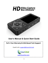 ClearClick HD Video Capture Box Ultimate User's Manual And Quick Manual