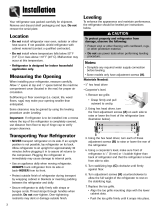 Maytag MBF2256KEB - Bottom Freezer Refridgerator Installation Instructions Manual