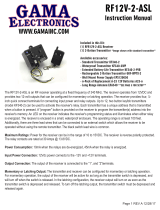 GAMA Electronics RF12V-2-ASL User manual