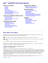 Dell 2405FPW - UltraSharp - 24" LCD Monitor User manual