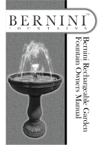Bernini Rechargeable Garden Fountain Owner's manual