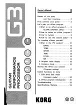 Korg G3 Owner's manual
