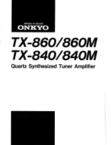 ONKYO TX-860 User manual