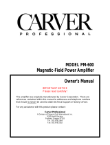 Carver PM-600 Owner's manual