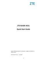 ZTE BLADE A521 Quick start guide