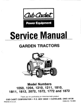 Cub Cadet 1211 User manual