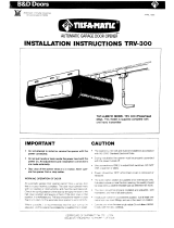 Tilt-A-Matic TRV-300 Installation Instructions Manual