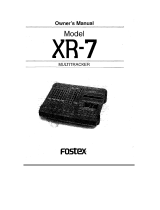 Fostex XR-7 Owner's manual